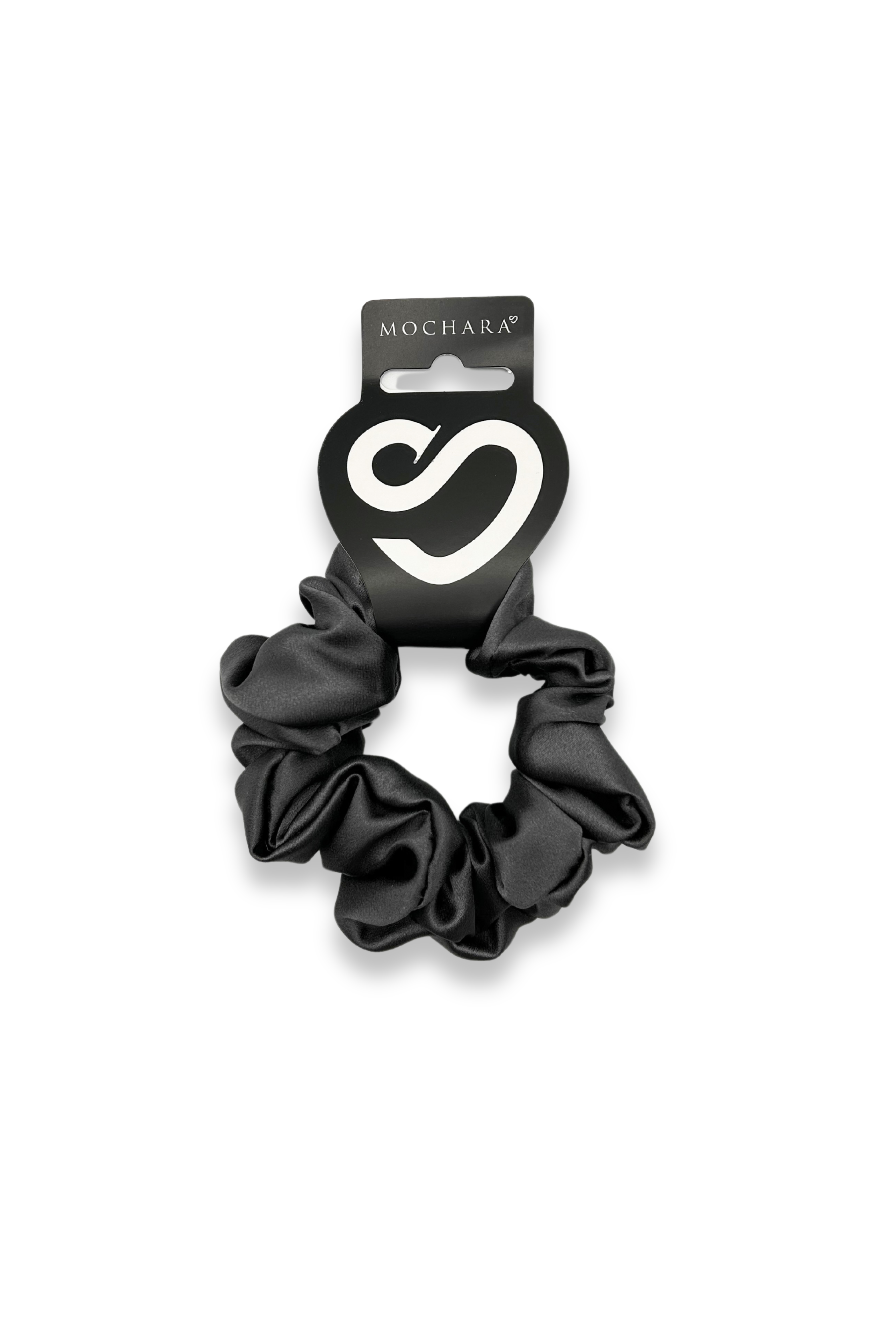 Mochara Silk Hair Scrunchie Charcoal Grey