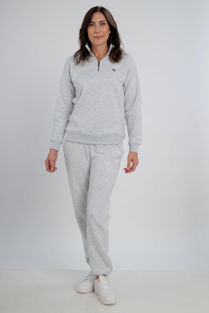 Joggers in Heather Grey - Mochara