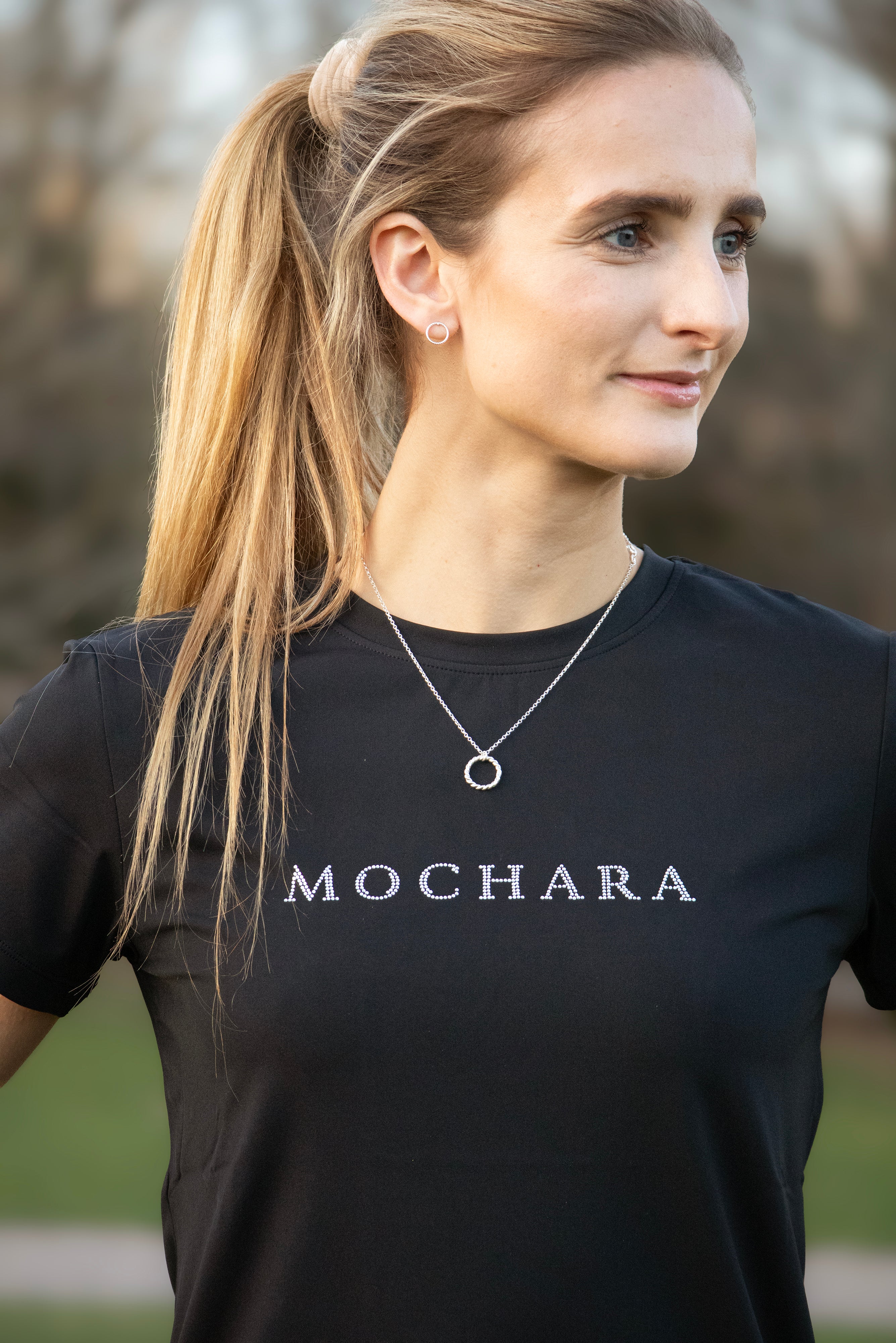 Mochara Equestrian Diamante Logo T-Shirt