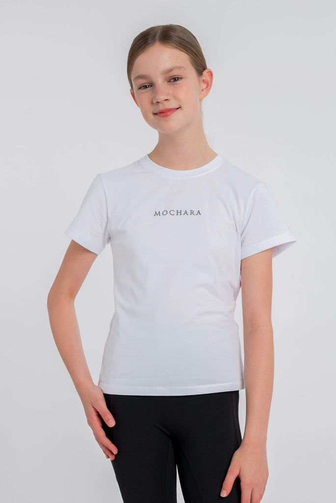 Mini Mochara White/Grey Cotton T-Shirt
