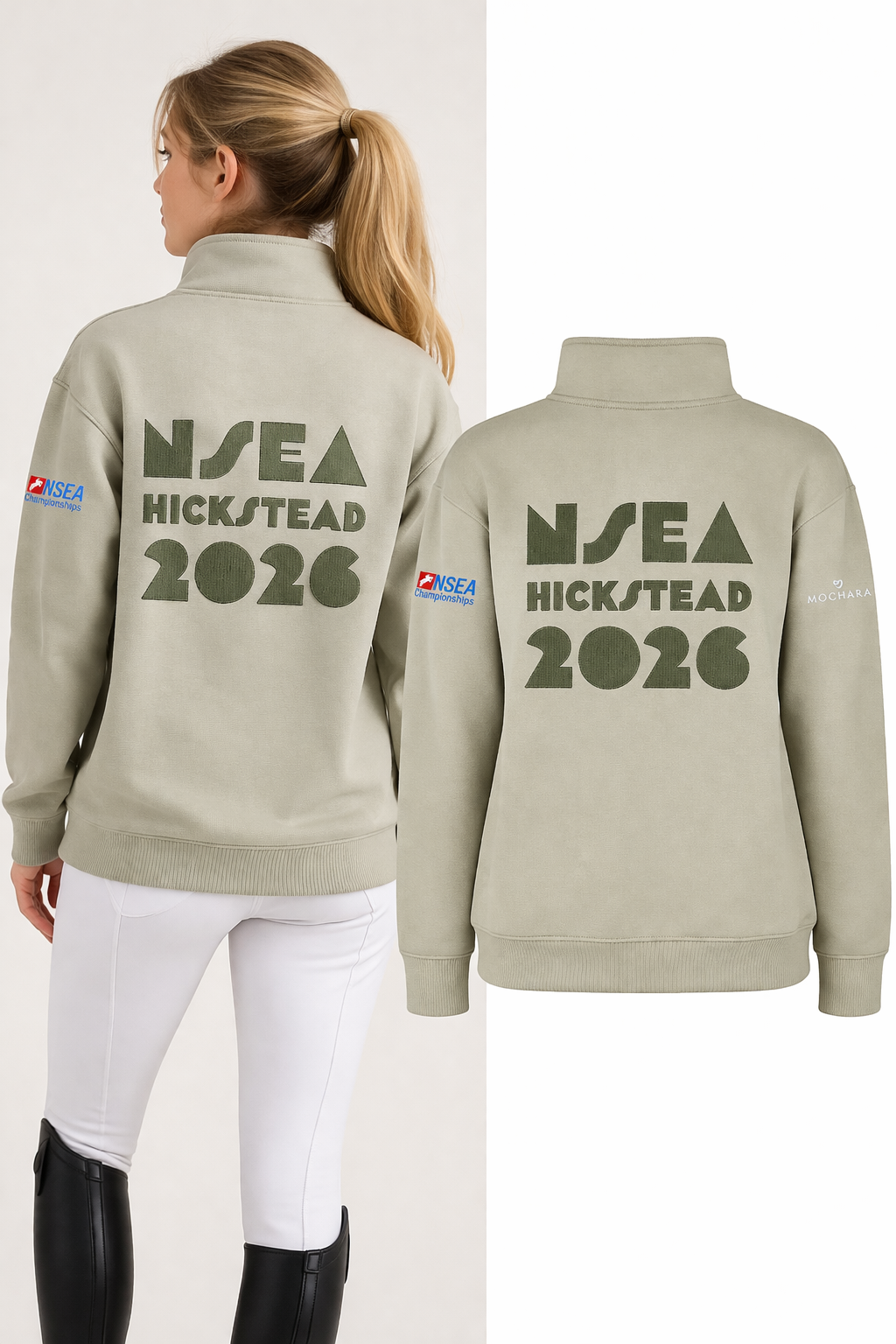 NSEA Mochara Pistachio Half Zip Sweatshirt
