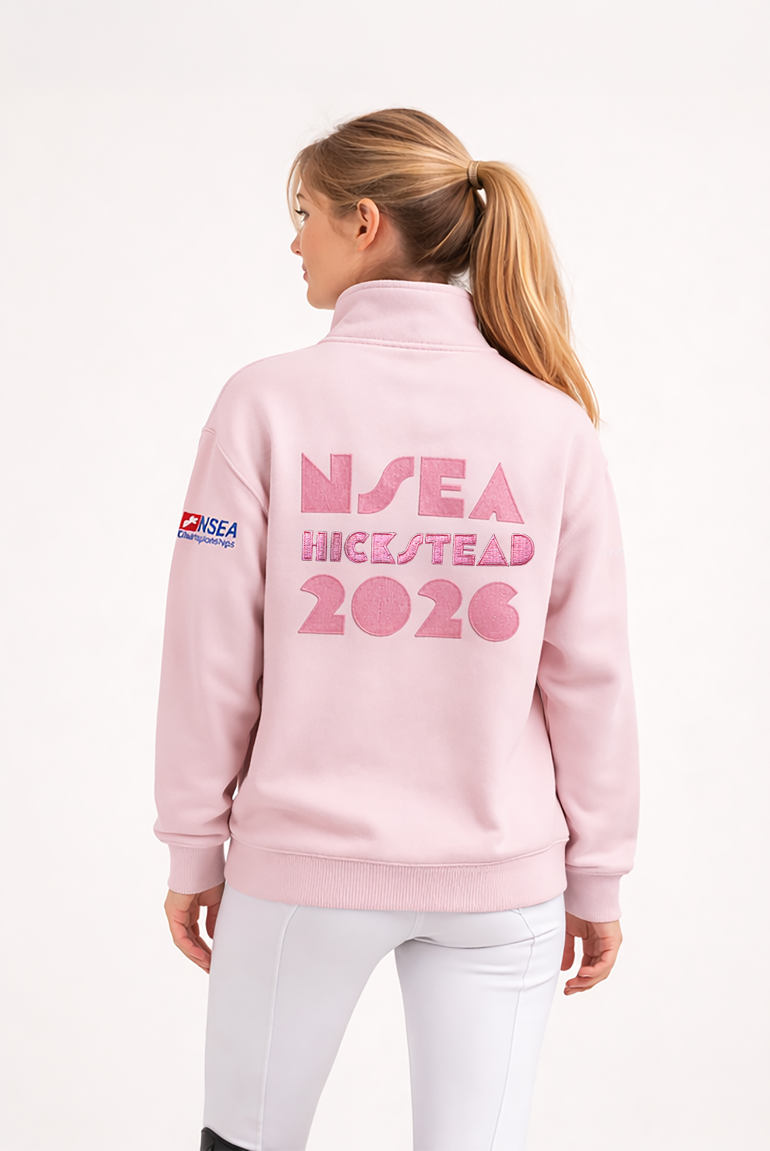 NSEA Mochara Baby Pink Half Zip Sweatshirt