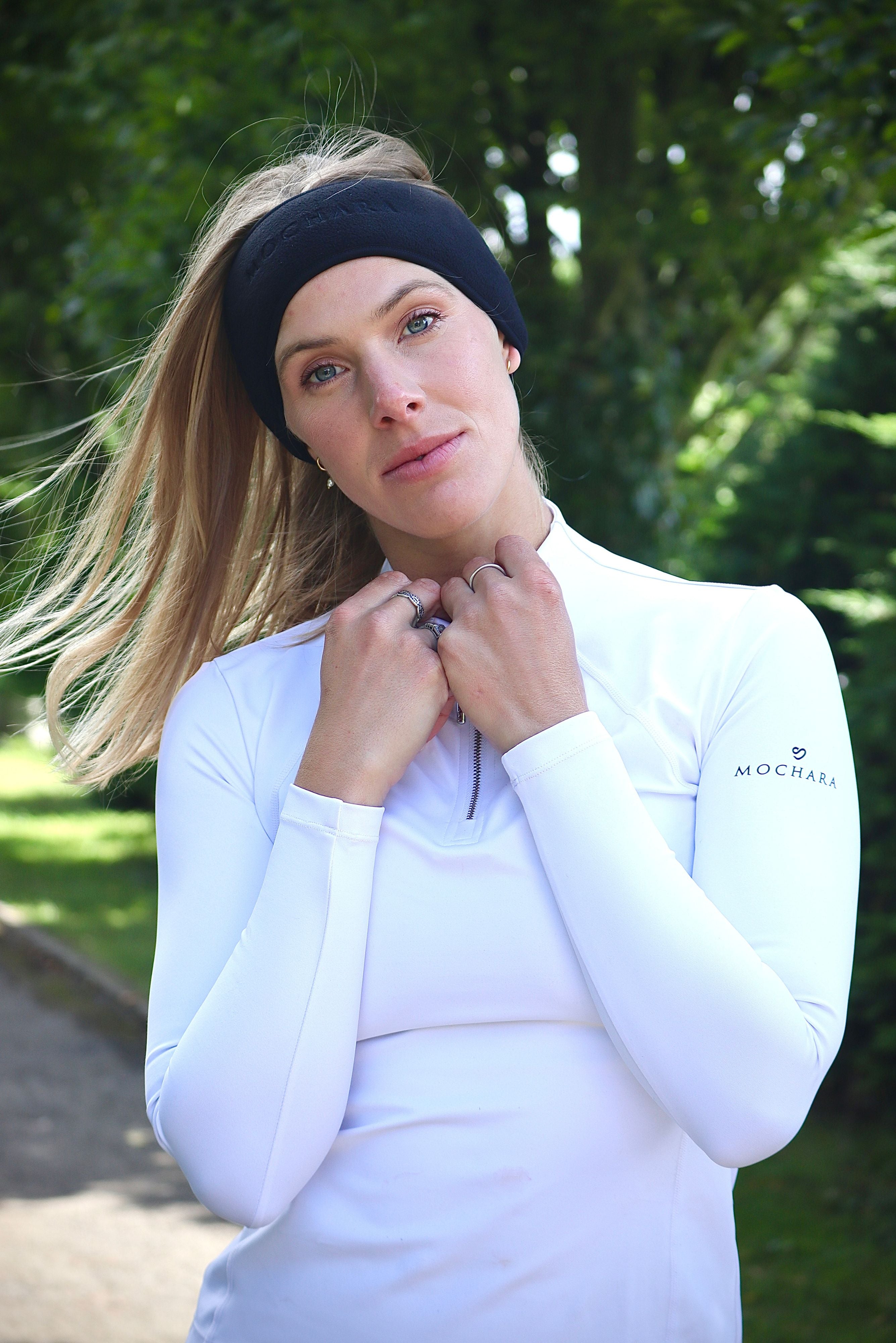 Luxe Sherpa Reversible Headband Black