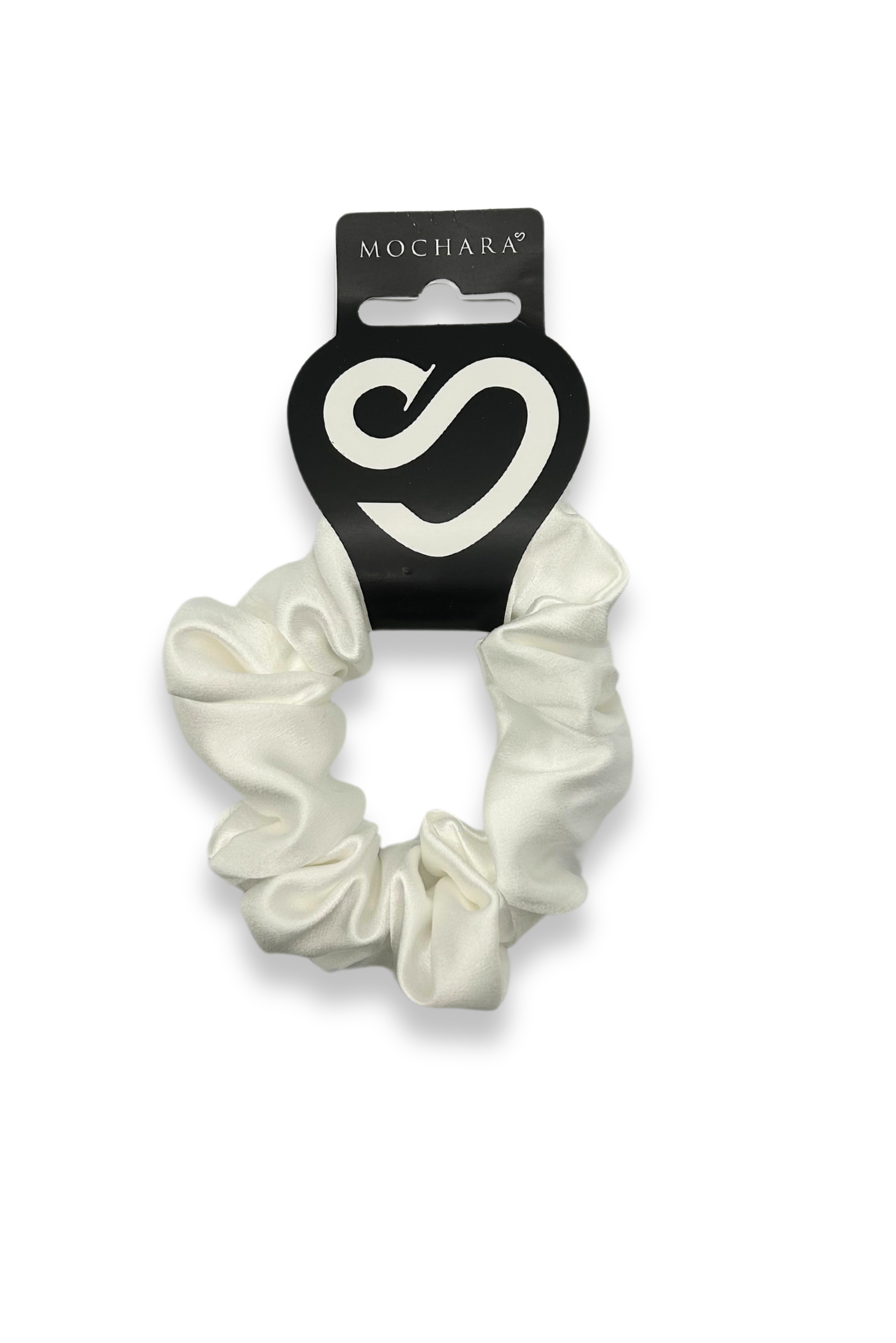 Mochara Silk Hair Scrunchie White