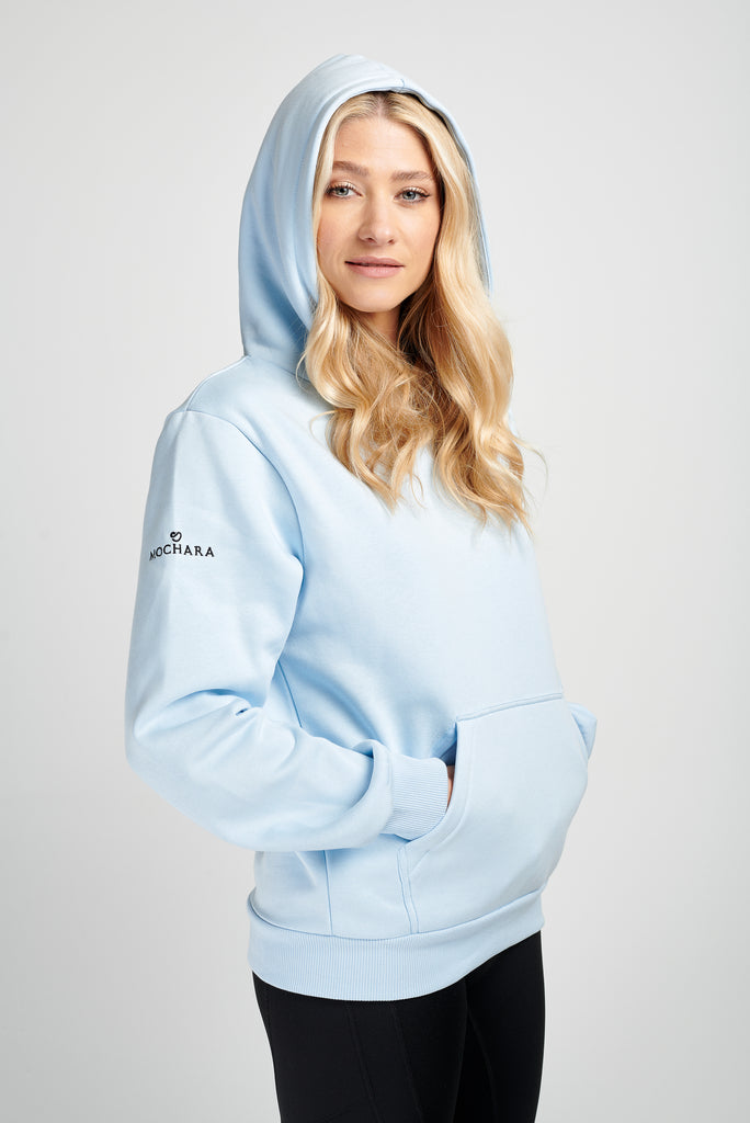 Women's Equestrian Hoodie in Baby Pink | Mochara UK
