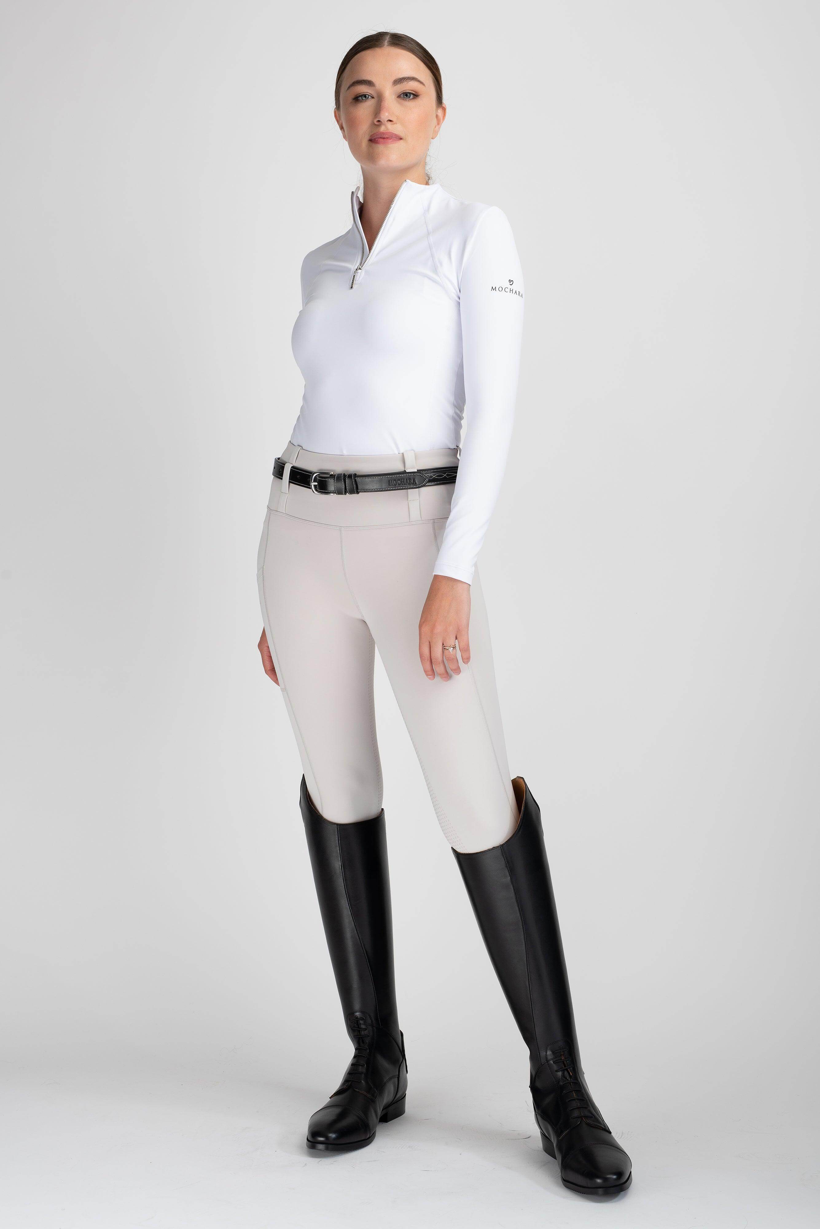Mochara Full Seat Pull on Breeches Stone