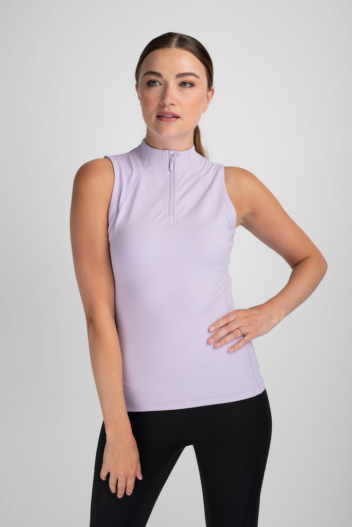 Sleeveless Base Layer in Lilac RECYCLED FABRIC - Mochara