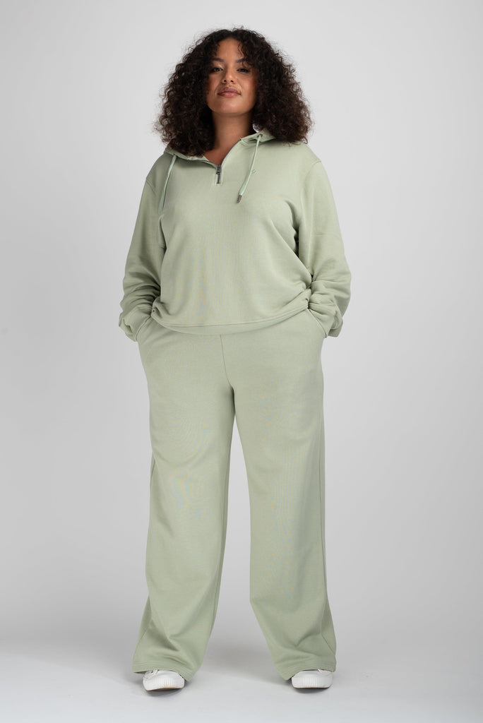 Sage Green Wide Leg Joggers