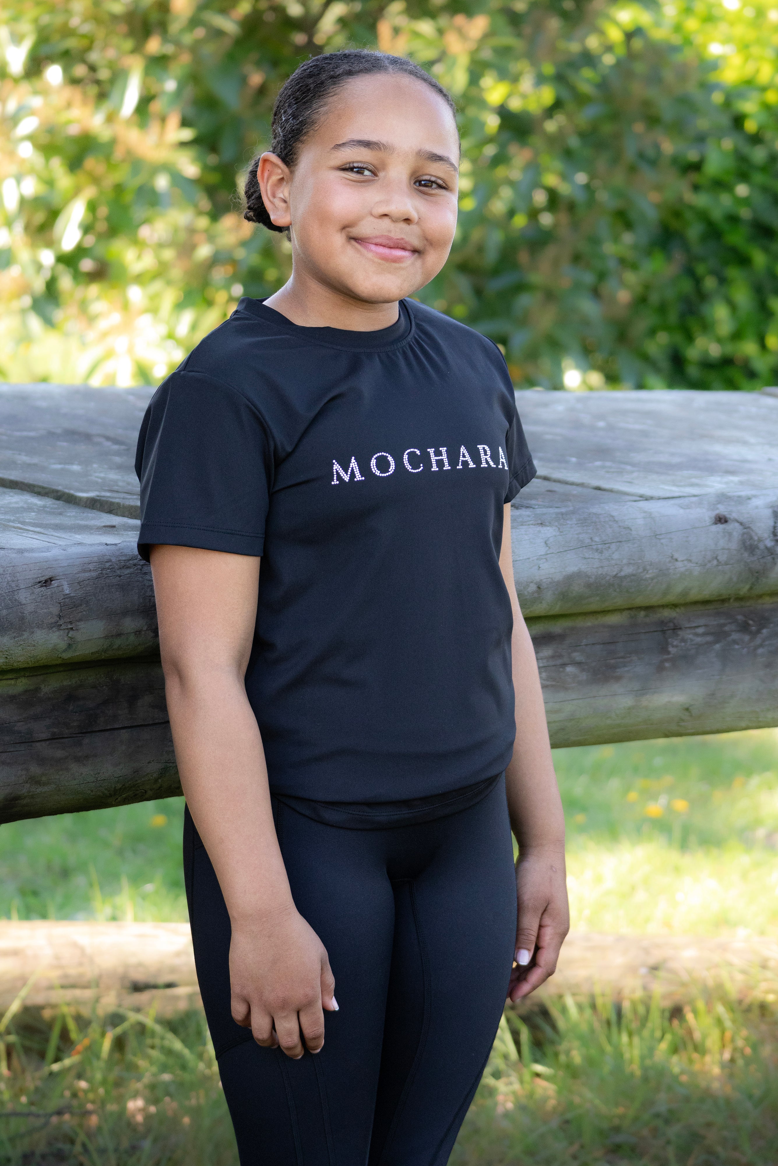 Luxe Diamante Logo T-Shirt Young Rider