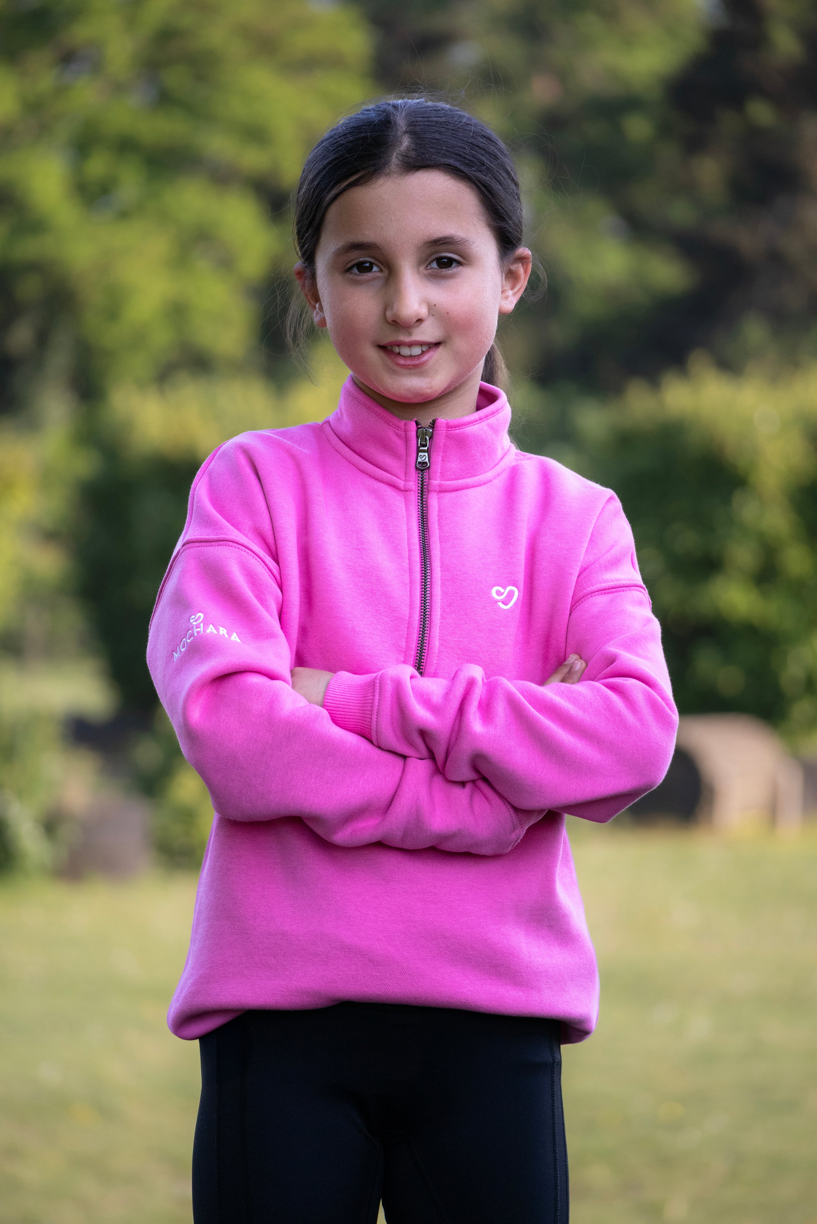 Half Zip Sweatshirt in Bubblegum Young Rider