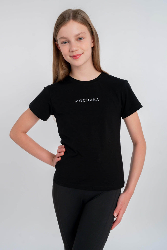 Mini Mochara Black/White Cotton T-Shirt