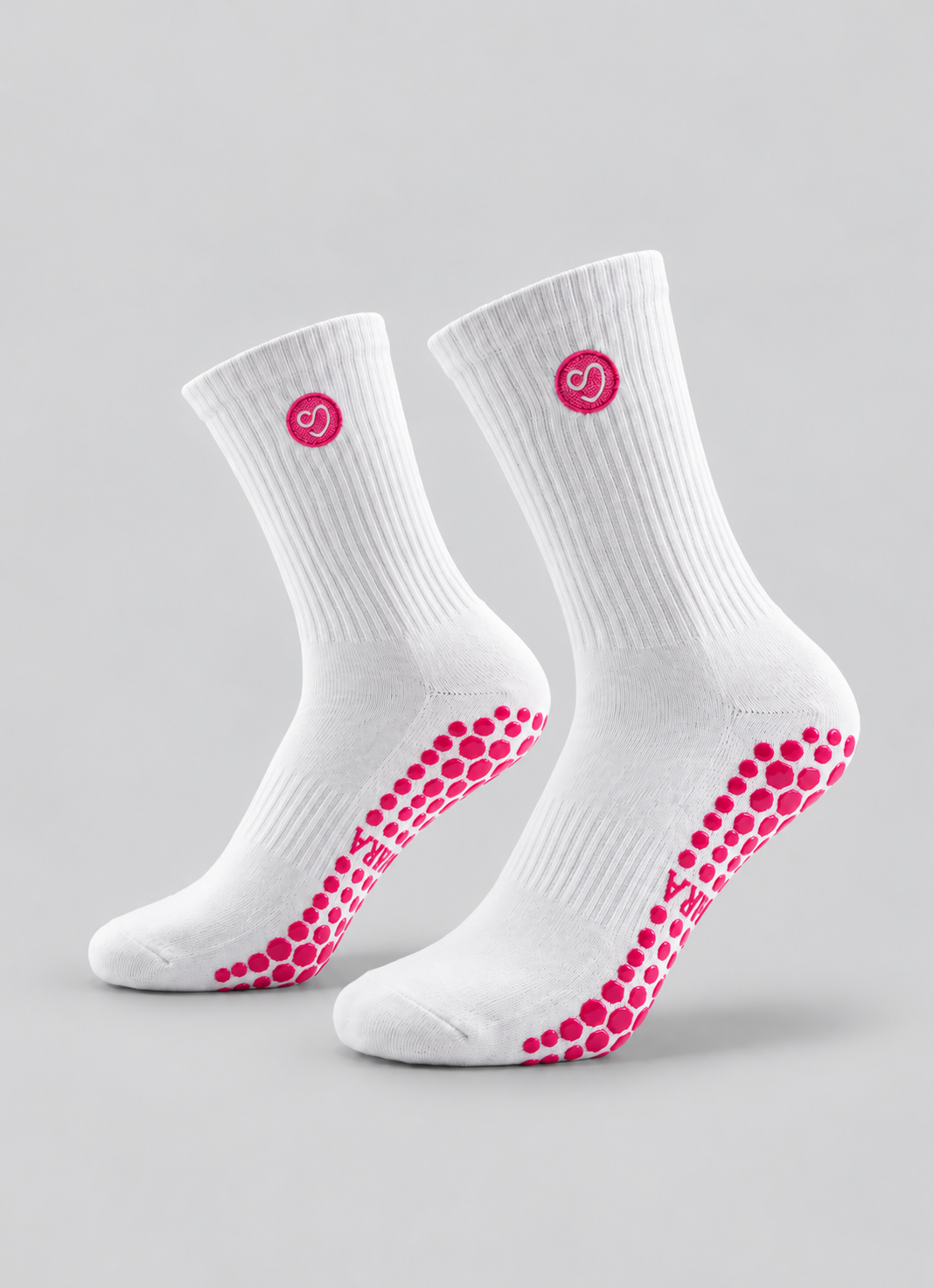 Mochara Hot Pink Pilates Grippy Socks