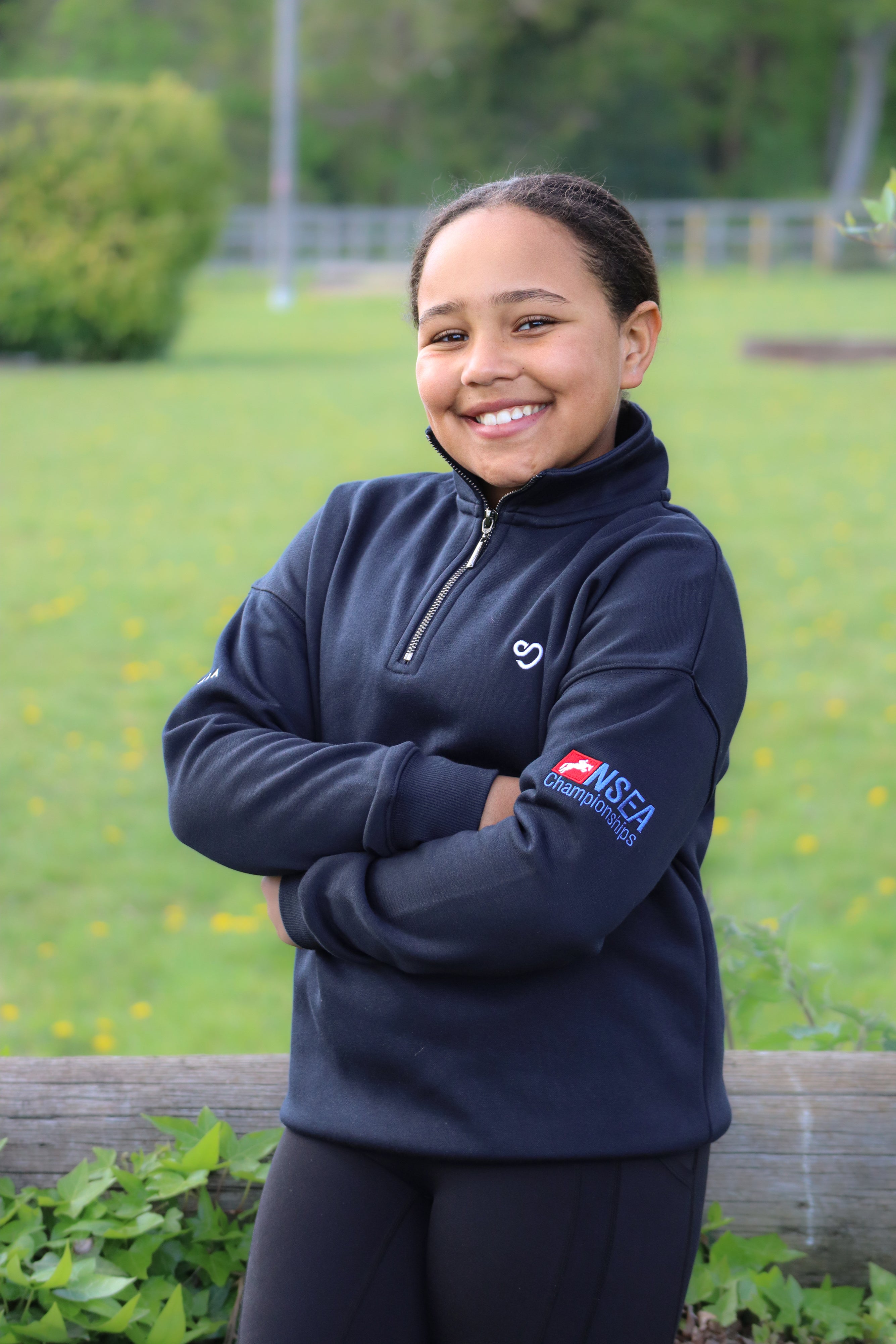 NSEA Mochara Hickstead Navy Half Zip Sweatshirt