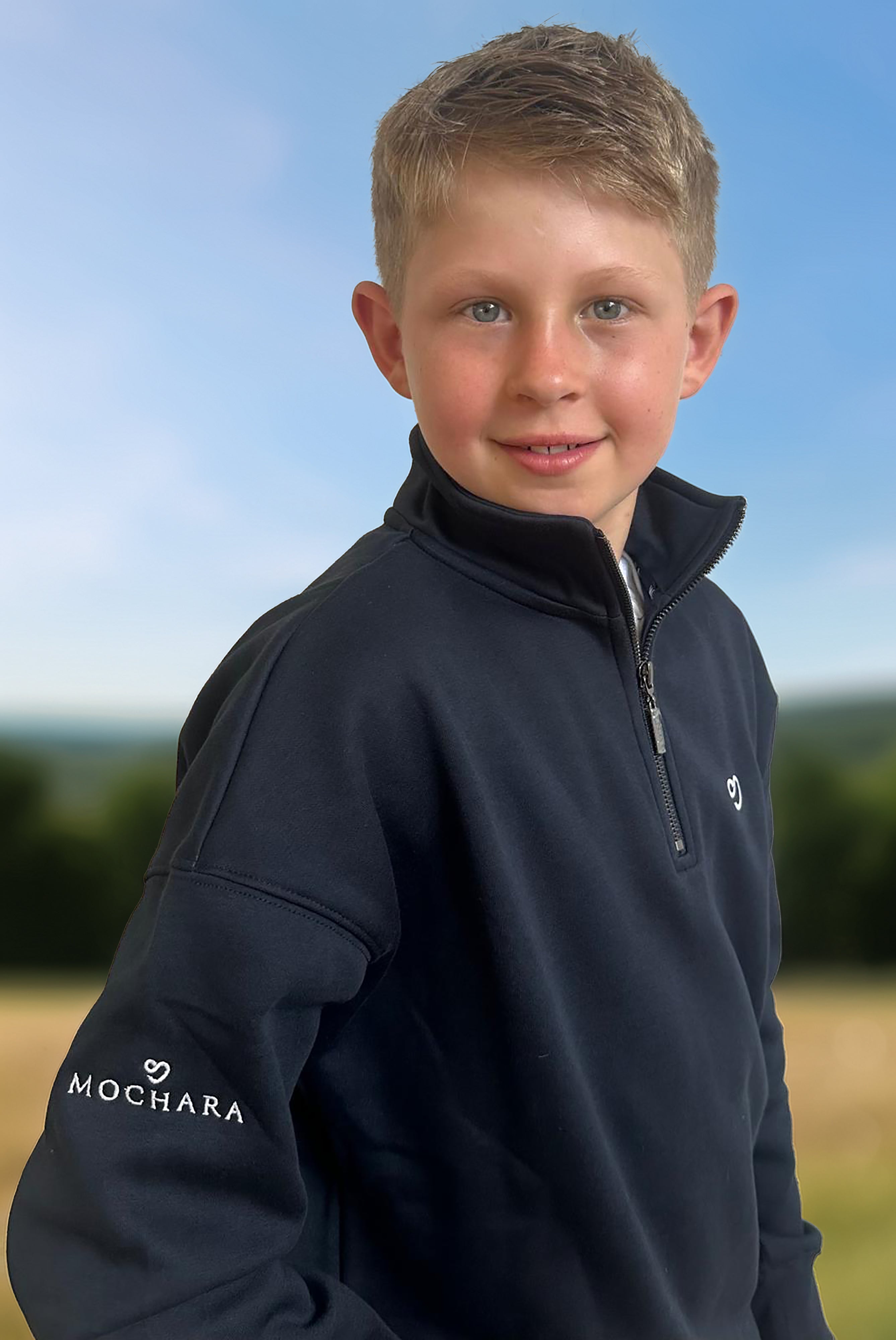 NSEA Mochara Hickstead Navy Half Zip Sweatshirt