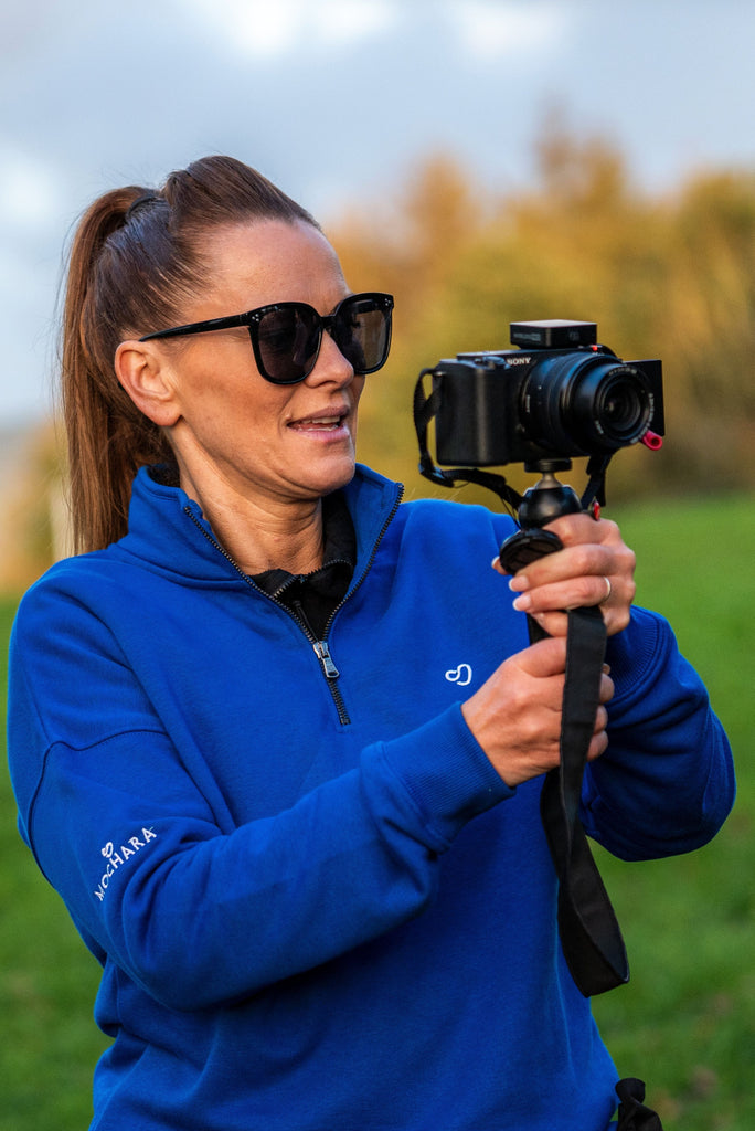 Half Zip Sweatshirt in Cobalt Blue