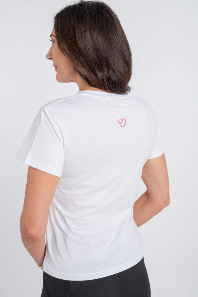 Cotton Logo T-Shirt White/Bubblegum - Mochara