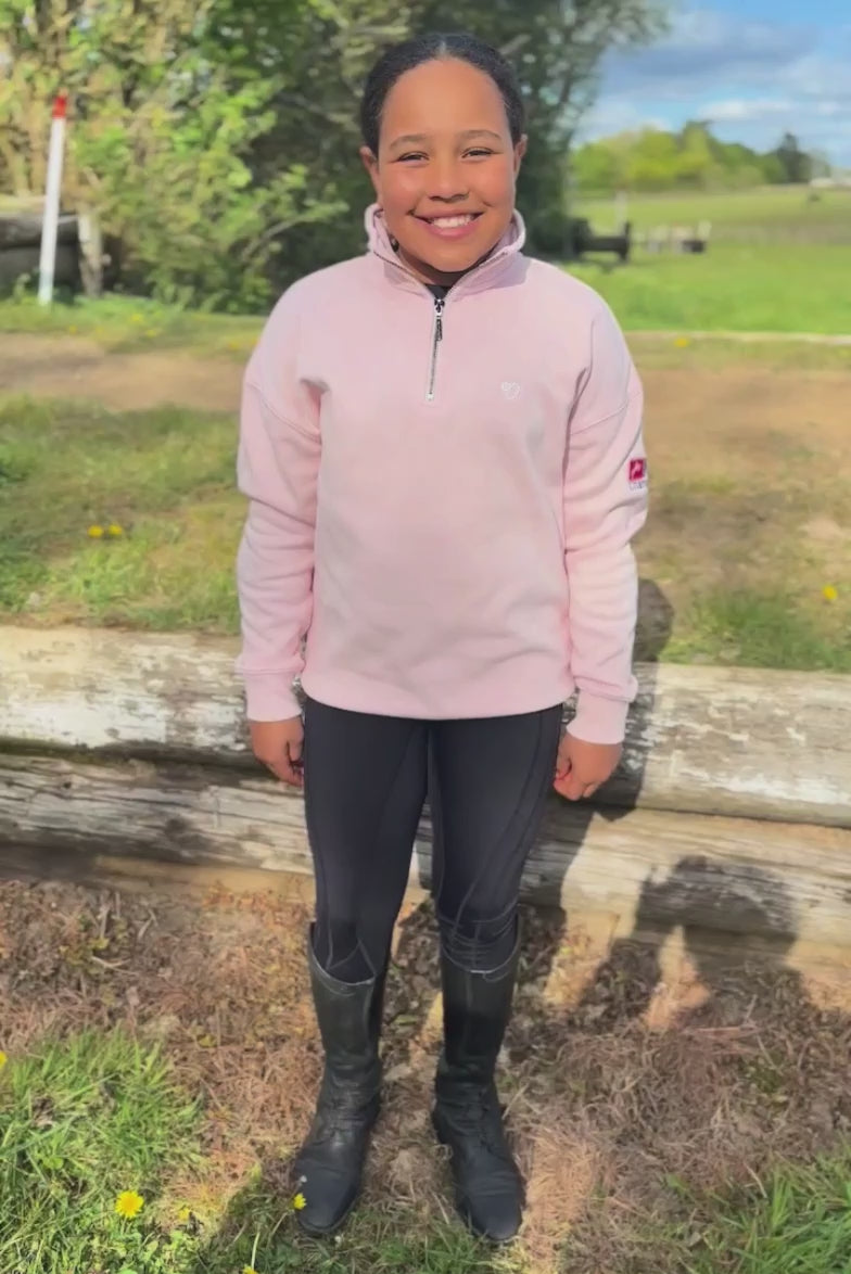 NSEA Mochara Baby Pink Half Zip Sweatshirt