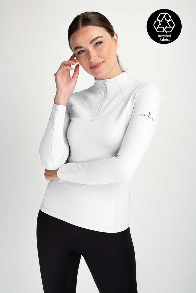 Mocha Ra Women's Base Layer in White| Mochara UK