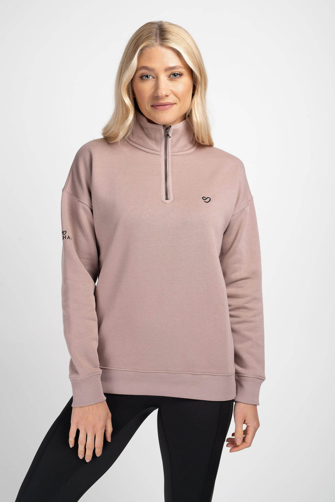 Mochara Mocha Half Zip Sweatshirt