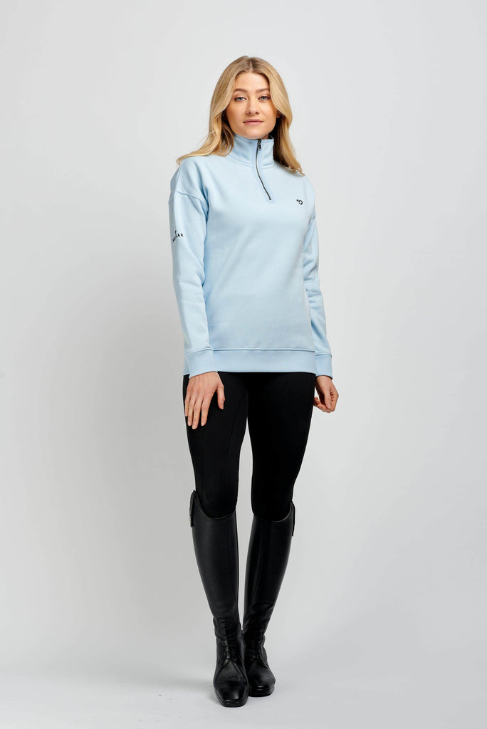 Mochara Baby Blue Half Zip Sweatshirt